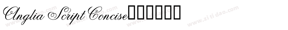 Anglia Script Concise字体转换